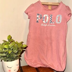 Ralph Lauren Pink Polo Baby Mixed Logo Jersey Bubble